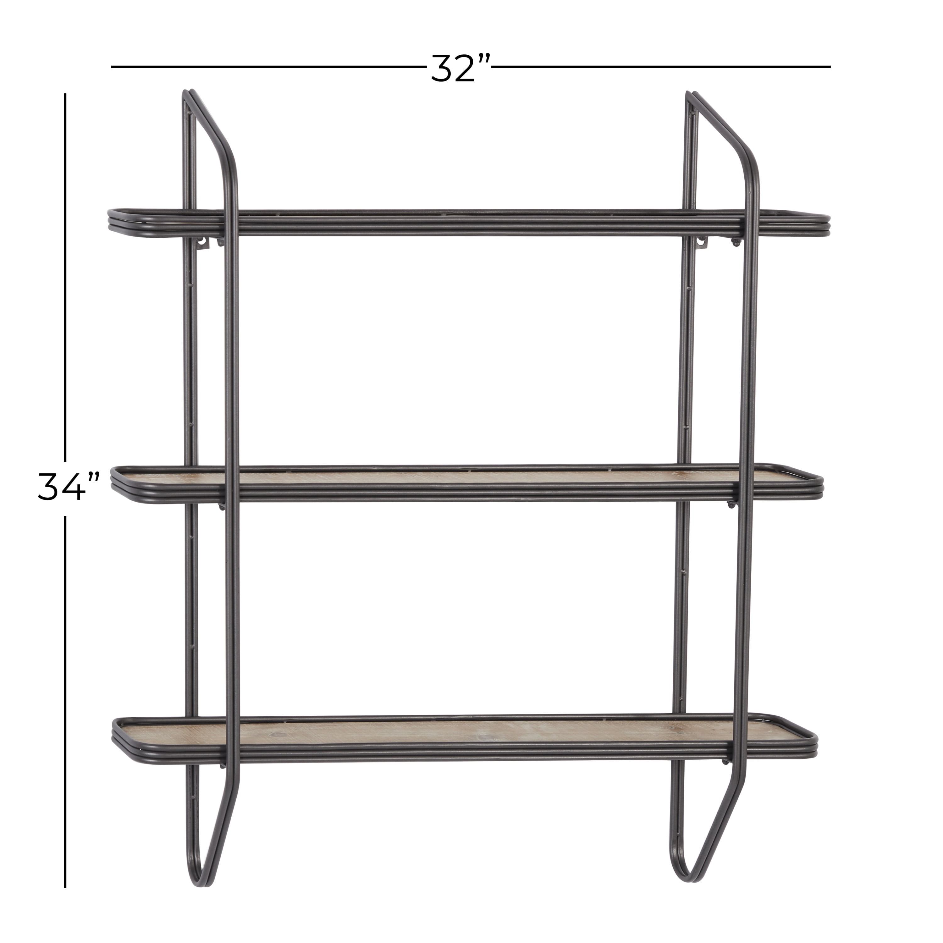 Leddy metal wall shelf black So'home