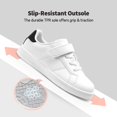 thumbnail image 4 of Zapatillas DREAM PAIRS para Niños Blancas y Negras Talla 3 con Cierre de Velcro, 4 of 6