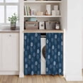 thumbnail image 6 of Navy Blue Daisy Kitchen Curtain for Berdoom Living Room Cafe 45 Inch Length, Modern Farmhouse Chrysanthemum Floral Tiers Curtains Light Filtering Drapes Rod Pocket Window Treatment 2 Panels 52"Wx45"L, 6 of 8