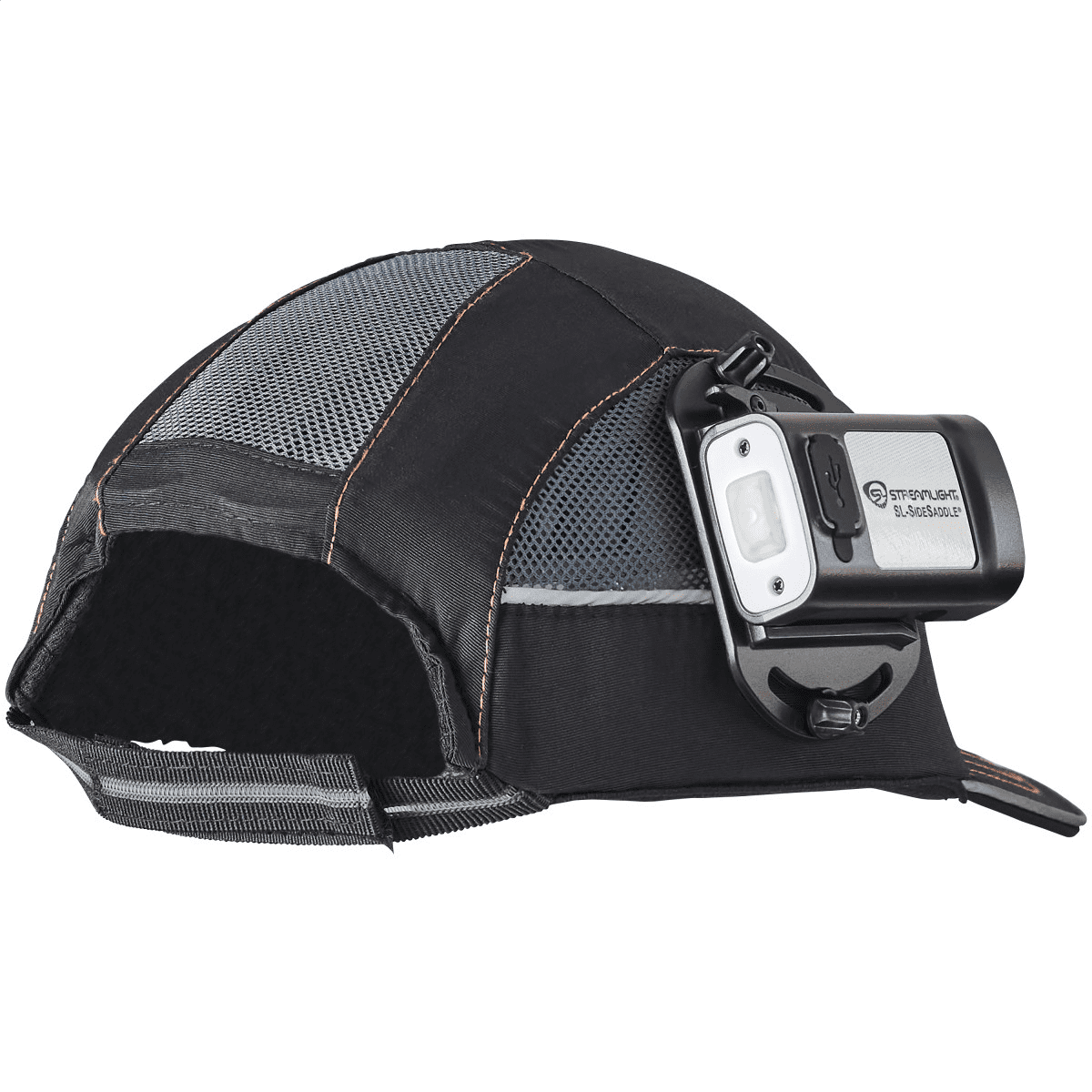 Streamlight SL-SideSaddle USB Hard Hat and Helmet Light - Includes polymer battery, USB-C cord and (1) hat mount - Black