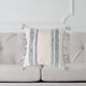 thumbnail image 3 of Funda de almohada nórdica con borlas y cremallera oculta, cojín cuadrado tejido con mechones Rayas verticales, 3 of 9