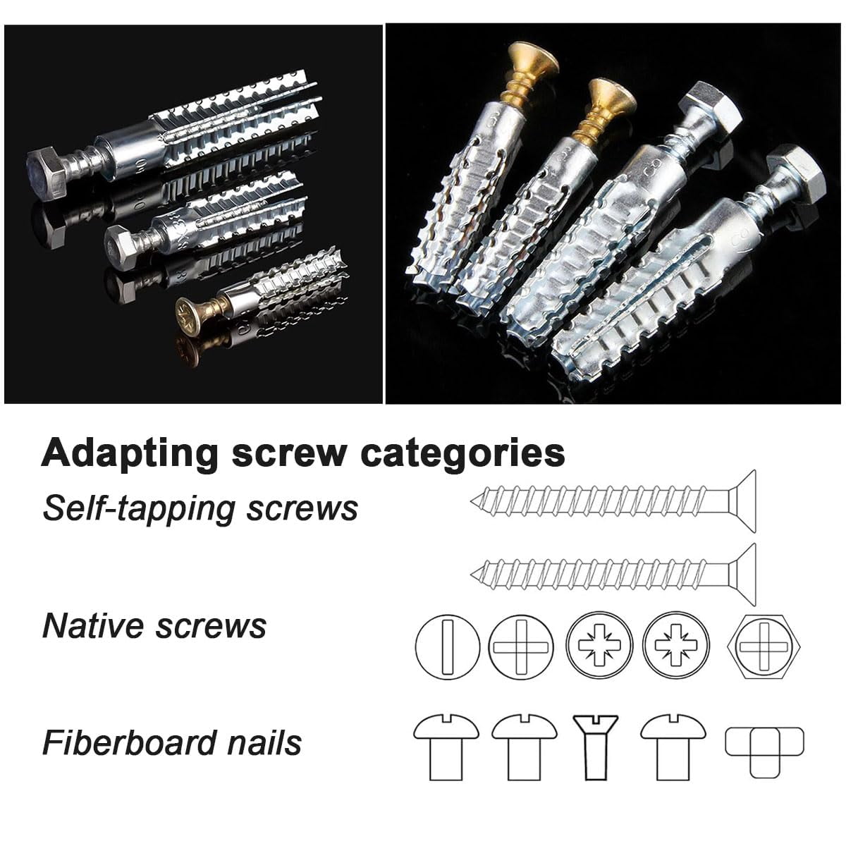 100 Pcs Drywall Anchors (Screws No Included), Expansion Pipe for Hollow Walls Tile,Cement Bolt Expansion Tube,Fixing Stripped Screw Holes(M8*32)