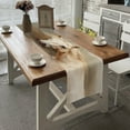 thumbnail image 4 of BaHomeck Table Runner 13*72 In,Set Of 1 White Horse On Beige Background High Density Cotton Linens Machine Washable Table Runner For Kitchen Dining Table Coffee Table Decor, 4 of 4