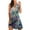 Sky Blue sundress for women, variant on Dianli Sundresses for Women Beach Fashion Keyhole Plus Size Tunic Tank Mini Dresses Formal Crewneck Sleeveless Striped Print Short Summer Dress Black XXXL