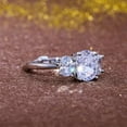 thumbnail image 2 of 2Ct Oval Cut Simulated Diamond Women's Wedding Ring 14K White Gold Plated Ring Size 6, 2 of 4
