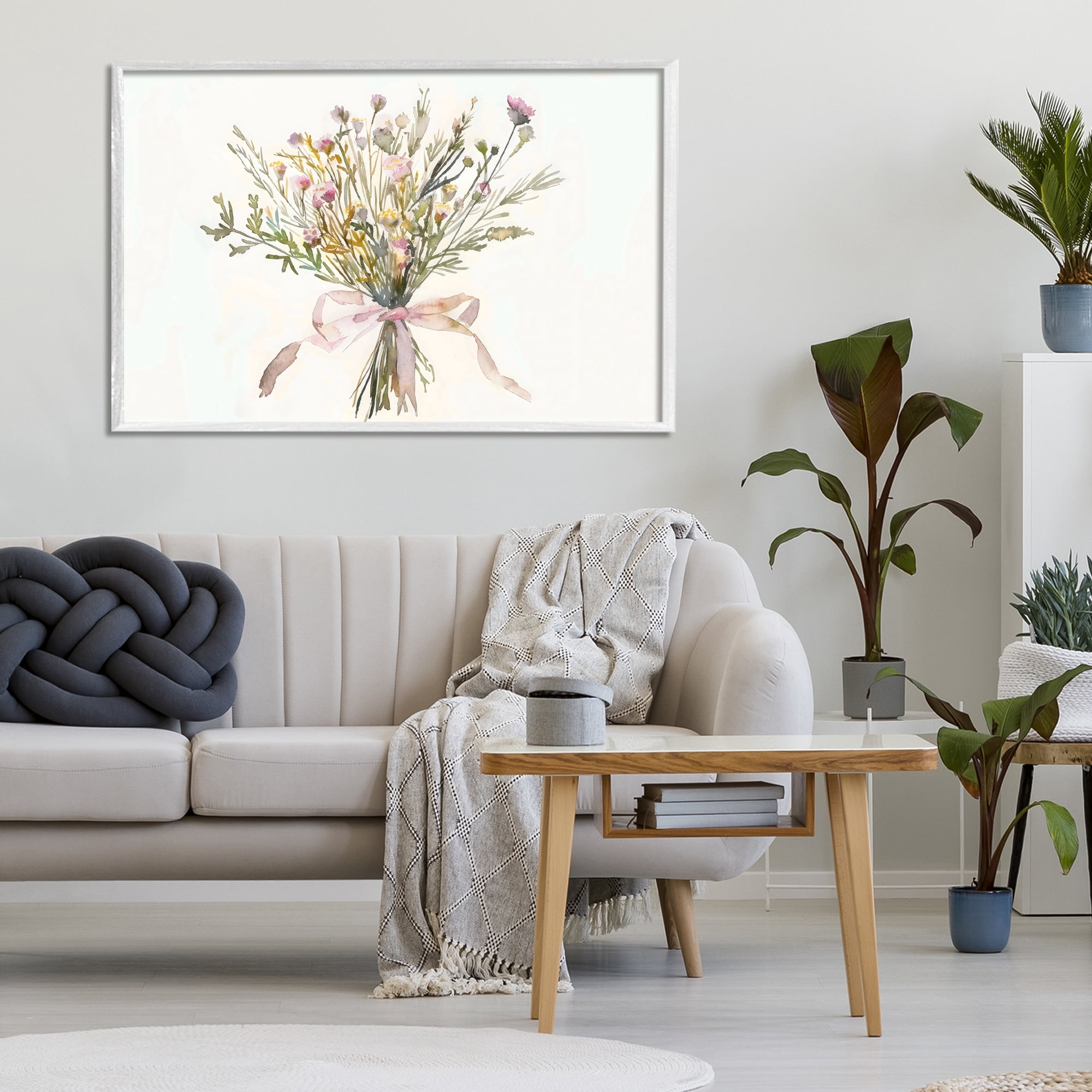Stupell Industries Bouquet of Spring Wildflowers White Framed Giclee Art, design by Creative Studio