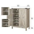 thumbnail image 2 of Dextrus Farmhouse Shoe Cabinet with Barn Doors, 5-Tier Wood Shoe Storage Rack Organizer for Entryway/Hallway/Closet, Old Oak, 2 of 12