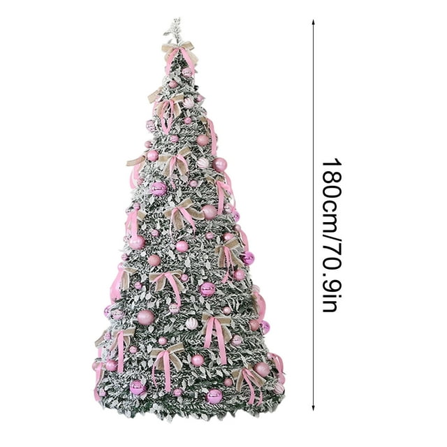 6 Ft Pops Up Christmas Tree with Lights: Pre-lit Collapsible Tree for Home Decor
