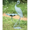 thumbnail image 2 of SPI Verdigris Finish Aluminum Crane Birdbath, 2 of 3
