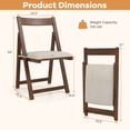 thumbnail image 3 of Gymax Upholstered Dining Chair Set of 4 w/ Curved Backrest Rubber Wood Frame Walnut, 3 of 10