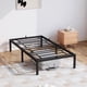 thumbnail image 2 of Tamaño individual - size 14in negra metal marco de cama con almacenamiento space - strong bearing, heavy - duty, sturdy mattress foundation, fácil montaje, no box spring required, 2 of 8