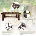 thumbnail image 3 of Outdoor Garden Bench, 2-Person Wood Patio Bench Weatherproof Outdoor Backless Bench, Anti-Corrosion and Anti-Rust Garden Benches for Garden Lawn Porch Park Backyard (Natural,35.5''/90cm), 3 of 15