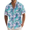thumbnail image 1 of Hawaiian Shirt For Men, Men's Vintage Button Down Bowling Shirts Short Sleeve Summer Beach Shirt 4XL, 1 of 5