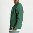 thumbnail image 3 of guisaled Mens Crewneck Sweatshirts Solid Long Sleeve Casual Warm Pullover Tops Classic Fit Loose Comfort Soft Basic Sweatshirt Winter, 3 of 8