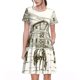 thumbnail image 1 of Balery Horses Grazing On Meadow Vestidos sueltos de manga corta para mujer, vestidos de verano 2025, vestidos casuales de corte A con vuelo., 1 of 6