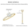 thumbnail image 5 of Rosec Jewels Lab Grown Diamond Engagement Ring 0.50 Carat - Round Ring 5 MM - EF-VS Quality, 14K Yellow Gold, US 5.50, 5 of 8
