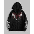 thumbnail image 2 of Unisex Goth Zip Up Hoodie Y2K Aesthetic Graphic Sweatshirt Oversized Hooded Jacket Punk Grunge Streetwear, 2 of 4