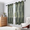thumbnail image 2 of Yayeee Window Curtains Light Filtering 63"x52" Grommet Panel Pair Home Living Room Decor, Hand Drawn Christmas Trees, 2 of 7