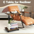 thumbnail image 4 of C Shaped End Tables Living Room Set of 2, Adjustable Height Side Table with Wheels, 360° Swivel Small TV Tray C Table for Bedroom, Couch Tables That Slide Under for Sofa Bed Chair, 4 of 9