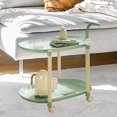 thumbnail image 6 of CarpNettore Service Cart Couch Side Table Decoration Minimalist Ergonomic Handle Storage Rack Heavy Duty for Office Warehouse Living Room Green, 6 of 8