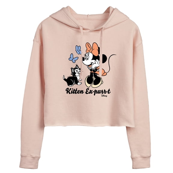 Disney Classics - Kitten Expurrt - Juniors Cropped Pullover Hoodie