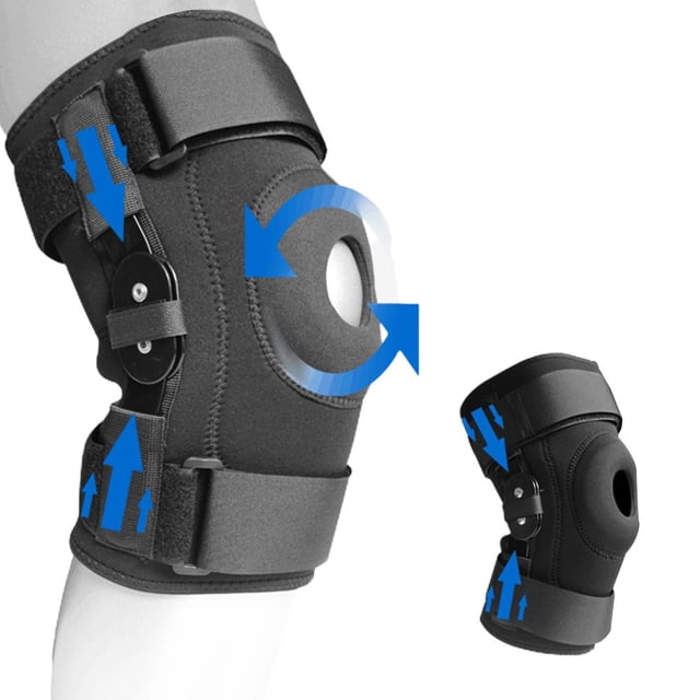 Rodillera Con Rodillera Ajustable Con Bisagras, Rodillera De Compresión, Funda Protectora De Soporte Para Senderismo, Correr, Ciclismo, Fitness Sweethay OD015011-01