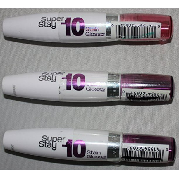 (Pack 2) Maybelline New York Superstay 10 Heures Brillant à Tache, Lilas Luxueux, 0,35 Once Fluide