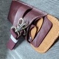 thumbnail image 3 of MERIGLARE PVC Barber Shear Comb Tools Holder Pouch Waist Bag w/ Belt Red, 3 of 6