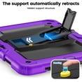 thumbnail image 3 of XYX for iPad Air 11 inch (2026 M4/2025 M3/2024 M2) Case, 3in1 Heavy Duty Shockproof Tablet Case with Stand, Shoulder Strap, Purple, 3 of 7