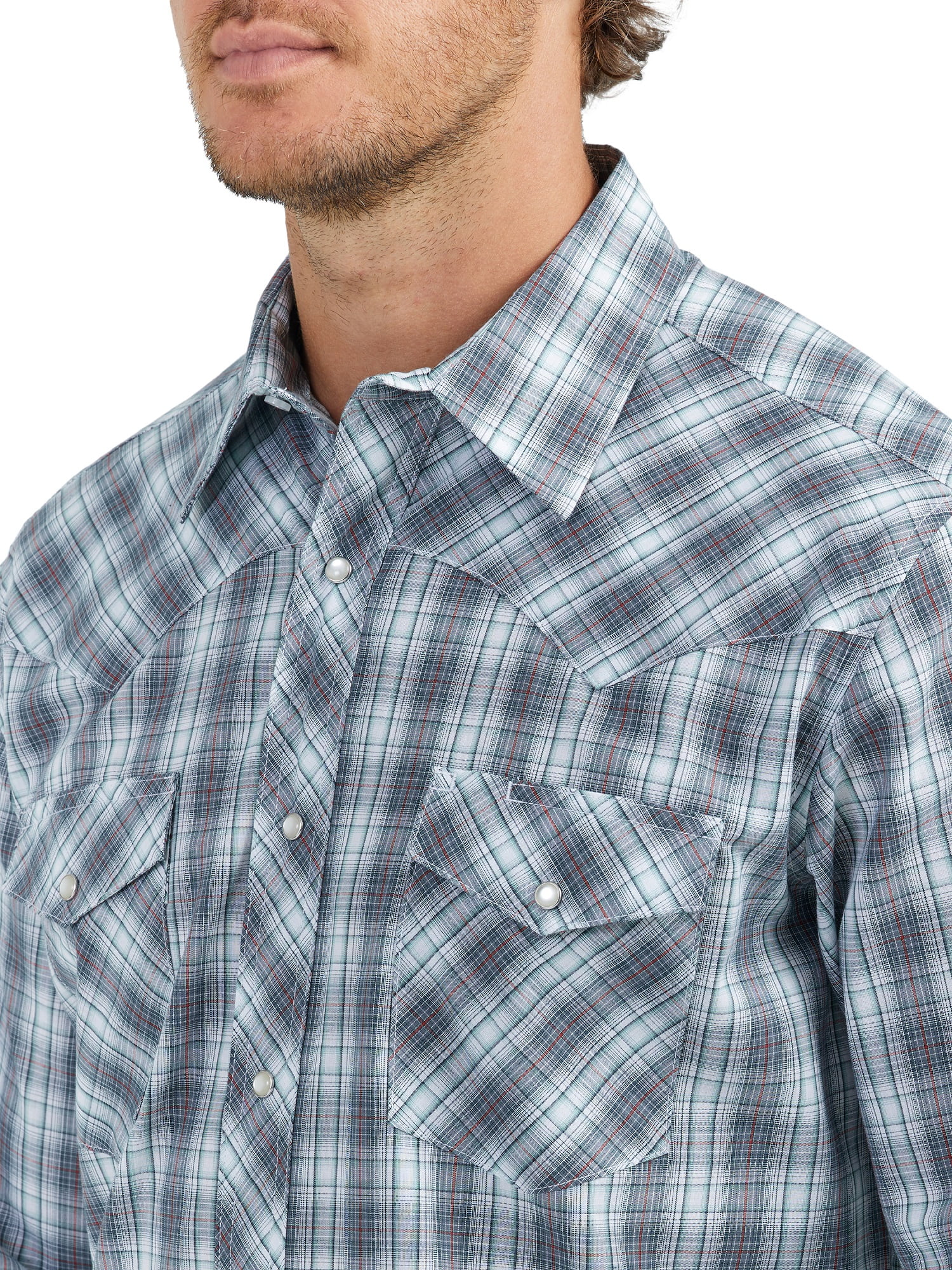 Wrangler® Men's and Big Men's Regular Fit Long Sleeve Western Shirt, Sizes S-5XL