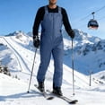 thumbnail image 4 of QHFBli Mens Snow Bibs Waterproof Insulated Overall Winter Warm Thermal Outdoor Snowboarding Ski Snow Pants with Suspenders, 4 of 8