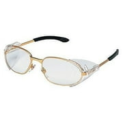 MCR Safety® RT2® Eyewear, Brass Frame, Clear Lens, 1/Each