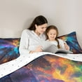 thumbnail image 5 of Homewish Colorful Aurora Full Size Comforter Sets,Galaxy Starry Night Bedding Comforter Set,Tropical Botanical Birch Bedding Sets For Girls Kids,Breathable Home Decor Reversible,3-Piece, 5 of 8