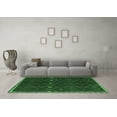thumbnail image 3 of Ahgly Company Indoor Round Oriental Emerald Green Traditional Area Rugs, 8' Round, 3 of 4