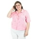 thumbnail image 1 of Blusa de lino con pedrería Roman Fashion /Tallas Extras, 5110 (Rosa) rosa 36, 1 of 6