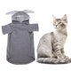 thumbnail image 1 of Disfraces para mascotas, gatos y perros pequeños, ropa con forma de orejas de conejo, abrigados, con capucha para otoño e invierno, gris XS, 1 of 11