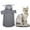 Gray, variant on BIMZUC Pet Cat Small Dog Costumes Rabbit Ear Shape Clothes Keep Warm Hooded Design Autumn Winter Gray XS Adorable Pet Apparel For Fun (5.91 inches / 15 cm)