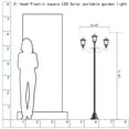 Upgrade 72" TripleHead Street Vintage Outdoor Garden Solar Lamp Post