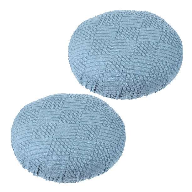 Funda de taburete redondo Uxcell, fundas elásticas para taburetes lavables, funda de cojín para taburete, funda elástica para asiento de silla de bar, azul oscuro 14"-18"