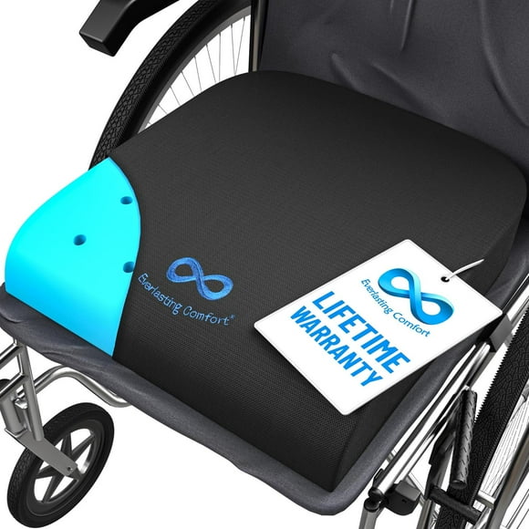 Cojín de Asiento de Espuma Viscoelástica Everlasting Comfort Gel Infundido y Ventilado para Silla de