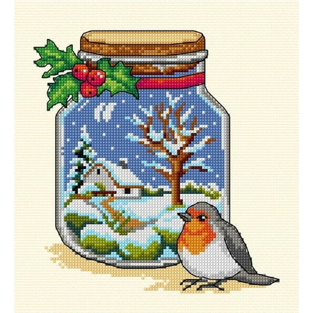 UPC: 5902067326770 | Orchidea Winter Jar Counted Cross-Stitch Kit