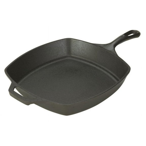 Lodge Cast Iron Logic L8SQ3 Pre-Seasoned Cast Iron Square Skillet 10 1/2"