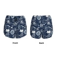 thumbnail image 3 of Gukieu Sailing Cruises Nautical Print Women's Sports Shorts with Drawstring Elastic Waistband for Running, Yoga, Fitness-Large, 3 of 7