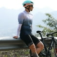 thumbnail image 4 of Camiseta de ciclismo WEST BIKING con diseño degradado azul y blanco, ideal para montaña y carretera, talla XXL. Material transpirable y de secado rápido, perfecto para deportes al aire libre., 4 of 6