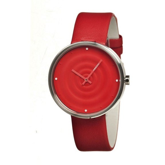 Fedon 1919  Men's Ripple Red Leather Red Analog Watch
