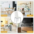 thumbnail image 6 of Modern White PU Leather Dining Chair Set of 4 – Upholstered Kitchen Chairs with Comfortable Cushion & Sturdy Metal Legs for Dining Room or Home, 6 of 9