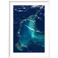 thumbnail image 2 of Art.com Satellite view of Eleuthera Island and Atlantic Ocean, Bahamas Photographic Print, White Frame Wall Art, 21" x 29", 2 of 5