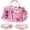 Rose Pink & Palm Leaf, variant on Travel Tote Bag for Women with Zipper Closure &  Strap, Large Canvas Handbags for  Work Teacher Nurse