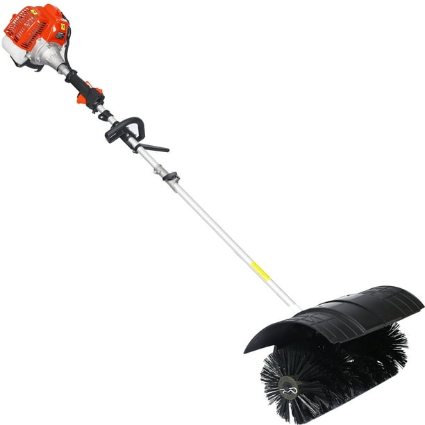 Gas Powered Snow Sweeper, 52cc 2 Stroke Walk Behind Handheld Broom