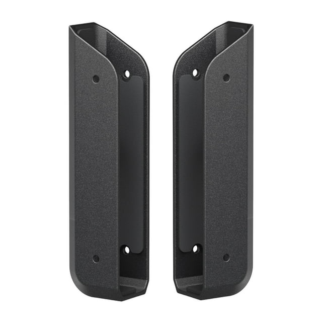 Soporte para computadora portátil de pared y debajo del escritorio con almohadillas de protección, fácil instalación, soporte de metal resistente y